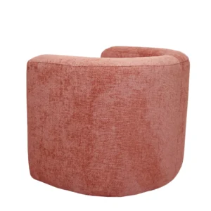 Donatella Occasional Chair in blush with textured upholstery for modern living spaces