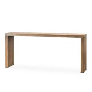 Finn reclaimed wood console table natural finish 180cm long versatile modern rustic design