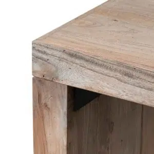 Finn reclaimed wood console table natural finish rustic modern design