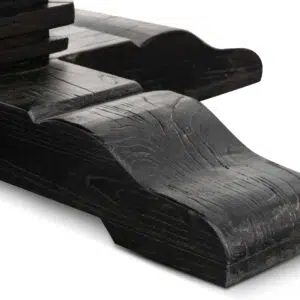 Julianne 1.6m round dining table natural wood with black pedestal base