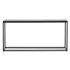 Eli 1.6m console table full black modern monochrome design durable materials sleek finish