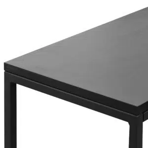 Eli 1.6m console table full black modern design durable materials sleek appearance