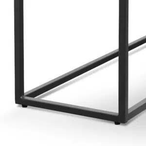 Eli 1.6m console table full black modern monochrome design durable materials sleek finish