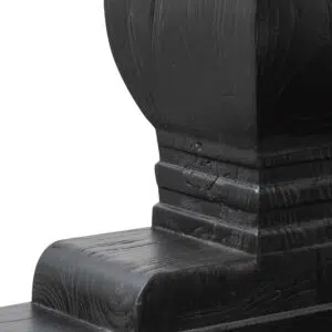 Evie elm wood dining table 2.4m full black reclaimed timber rustic elegance