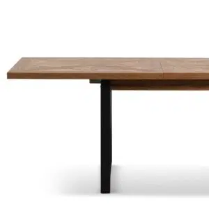 Ethan extendable dining table European oak 6 8 seater rustic industrial fusion design