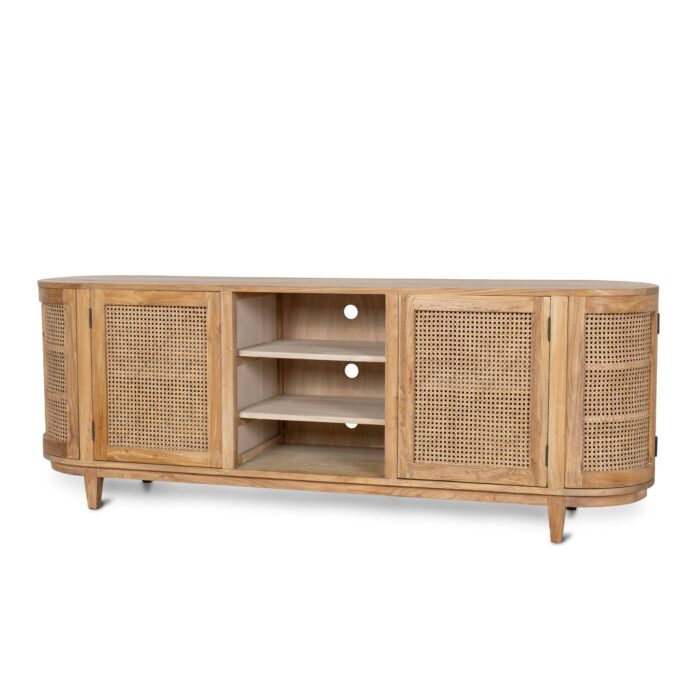 Sienna 2.1m Sideboard Unit – Natural with Rattan Doors