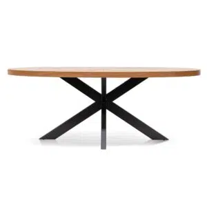 Opal 6 Seater Extendable Dining Table Modern Rustic Industrial European Knotty Oak