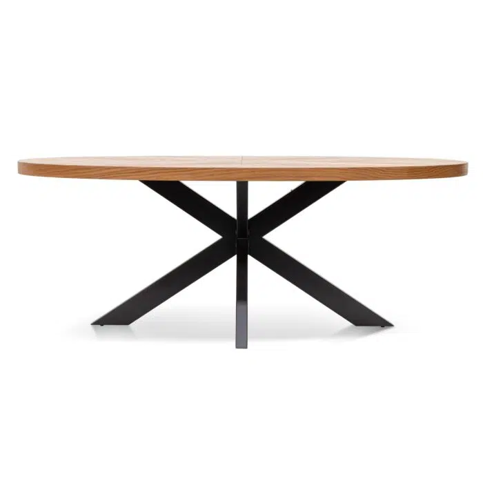 Opal 6 Seater Extendable Dining Table Modern Rustic Industrial European Knotty Oak