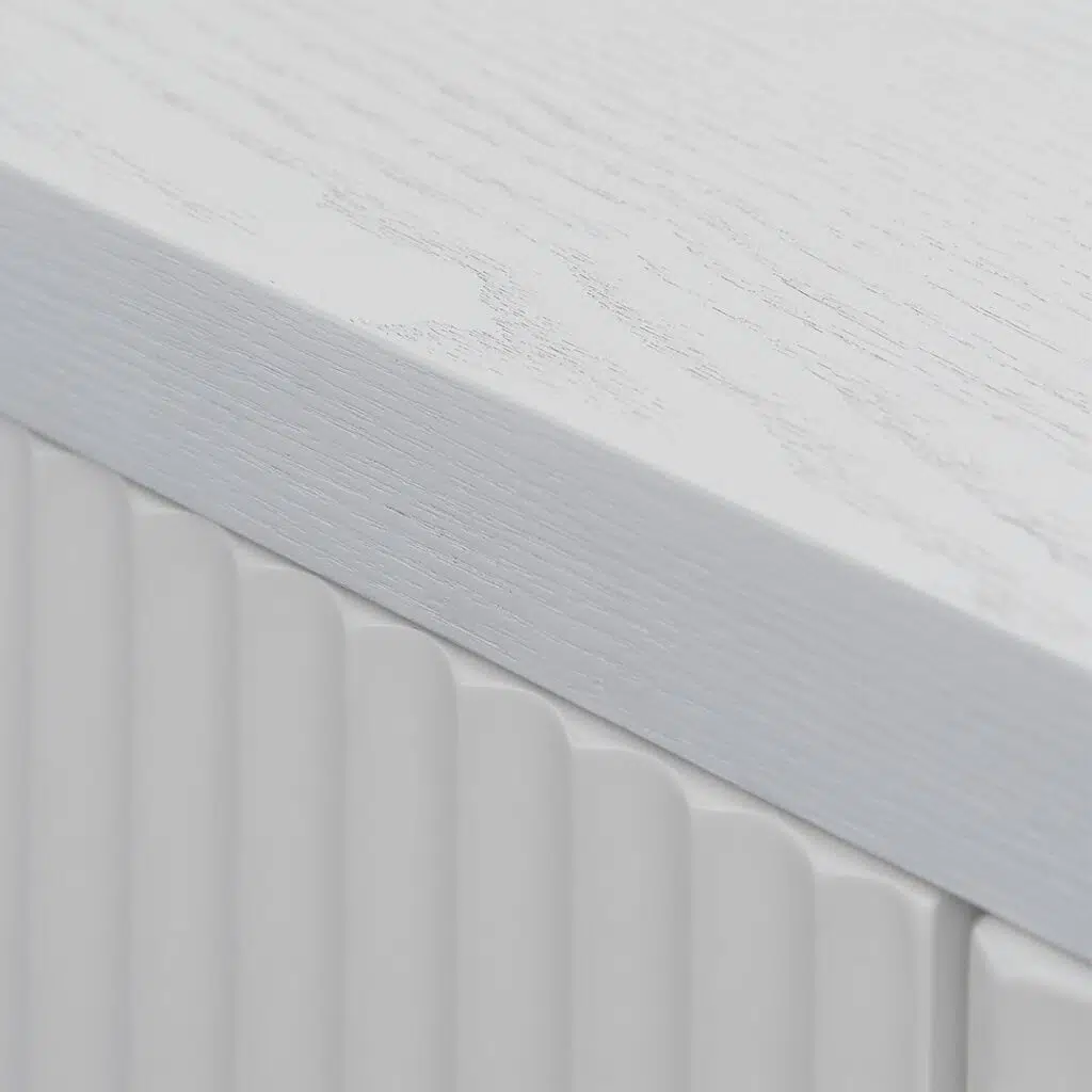 Stella 1.6m veneer top buffet unit in full white for dining room storage and organization