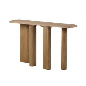 Liora 1.6m wooden console table with natural finish and sturdy elm wood construction