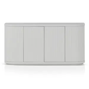 Stella 1.6m veneer top buffet unit full white modern dining room storage solution