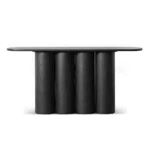 Nora 1.7m Console Table Full Black modern design durable engineered wood floor protectors matte finish