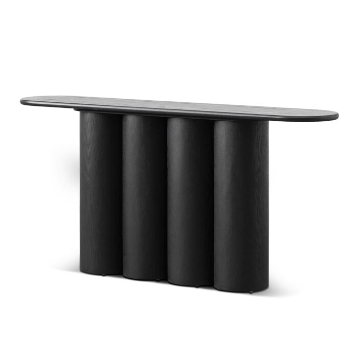Nora 1.7m Matte Black Console Table Durable Engineered Wood Sturdy Legs