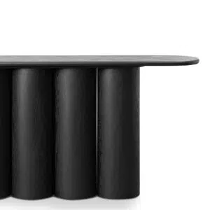 Nora 1.7m Console Table Full Black Modern Design Engineered Wood Matte Legs 170cm