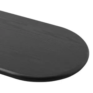 Nora 1.7m Console Table Full Black Modern Spacious Engineered Wood Matte Finish