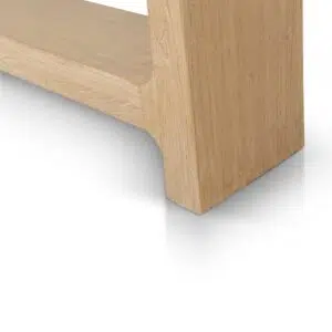Maya 1.52m Natural Elm Console Table Timeless Design Durable Frame Functional Shelf