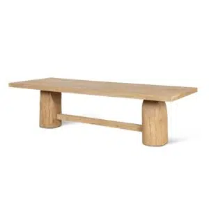 Mia 2.8m Natural Elm Dining Table Luxurious Design Durable Wood Construction Large Size for Family Meals & Formal Events