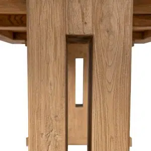 2.44m Solid Elm Dining Table Natural Rustic Modern Design Seats 8-10