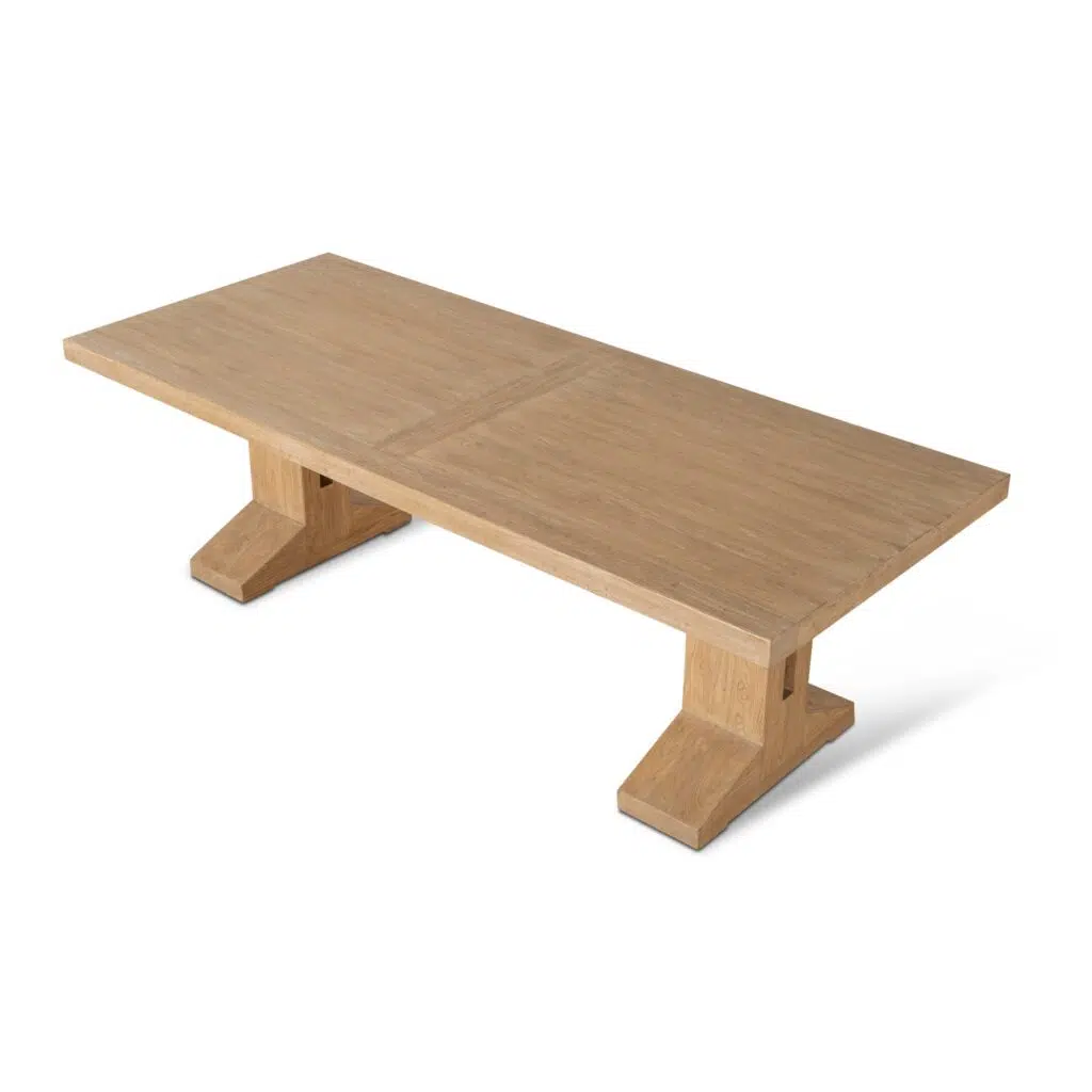 Finn 2.44m Natural Elm Dining Table Modern Rustic Design for Family Gatherings Holiday Meals