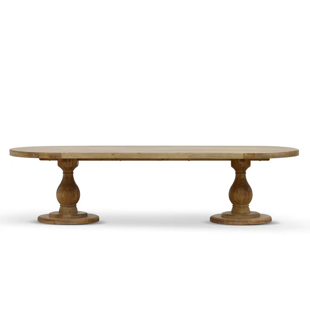 Seraphina 3m Reclaimed Elm Dining Table Natural Finish Eco-Friendly 8-10 Seats
