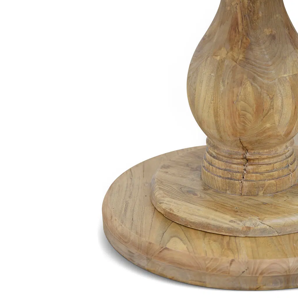 Ava 2.4m dining table natural finish elegant oval reclaimed elm wood construction