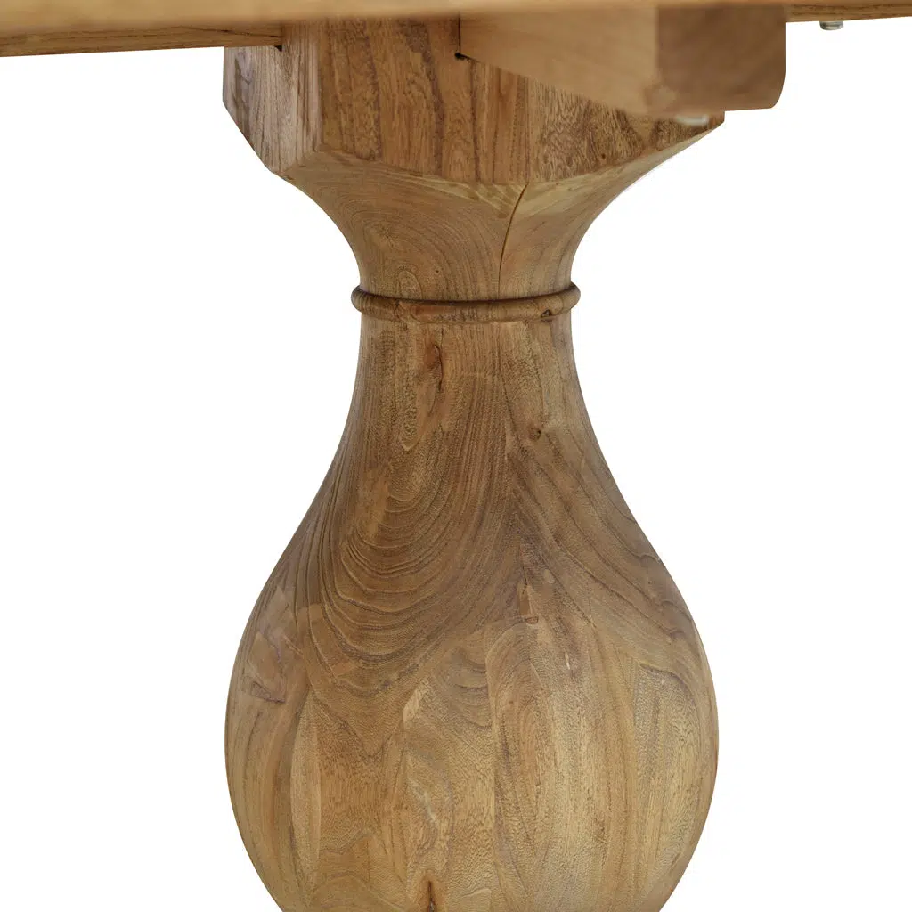 Ava 2.4m Dining Table natural elm wood oval tabletop sturdy base large gatherings