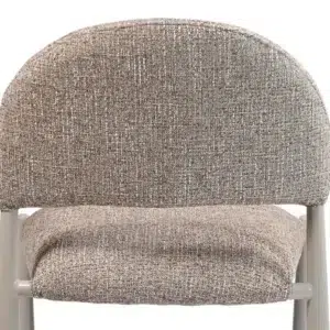 Autumn-toned modern dining chairs set of 2 with metal base and textured fabric