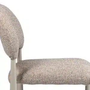 Autumn-toned modern dining chairs set of 2 with metal base and textured fabric