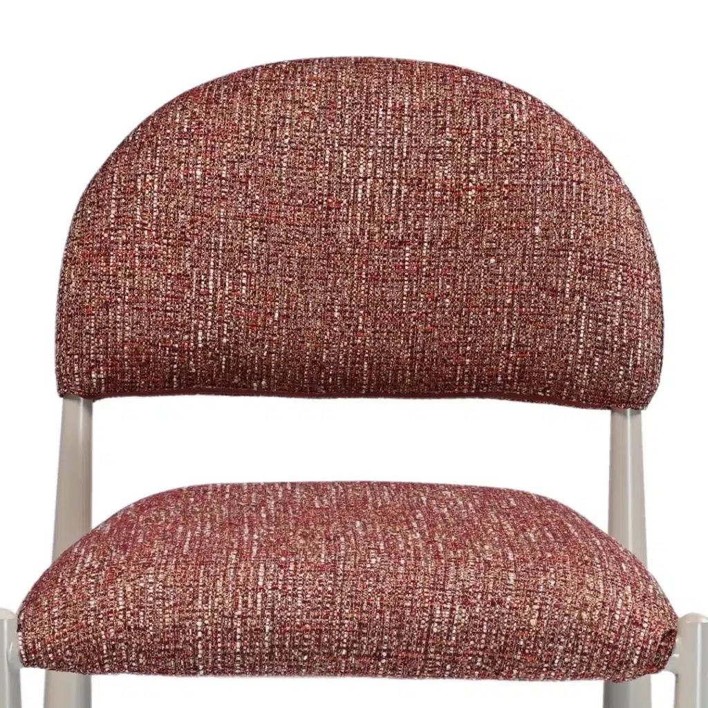 Egypt Dining Chairs Sunset Set of 2 with cream frame and textured fabric for modern interiors