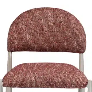 Egypt Dining Chairs Sunset Set of 2 with cream frame and textured fabric for modern interiors