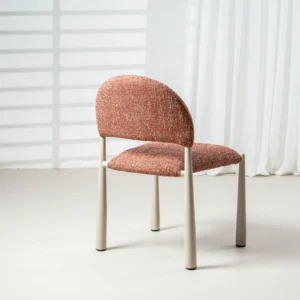 Egypt Dining Chairs Sunset Set of 2 with cream frame and textured upholstery for modern interiors