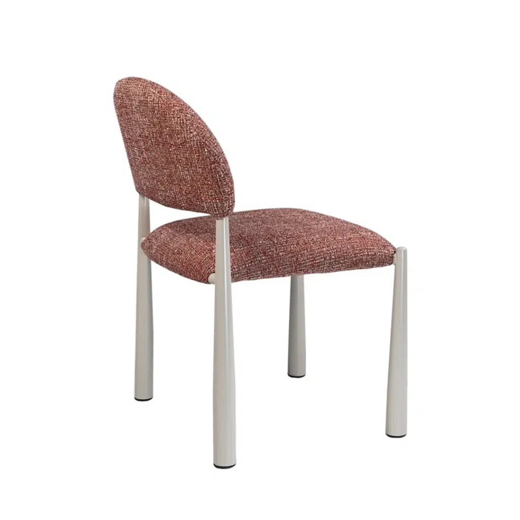 Egypt Dining Chairs Sunset Set of 2 with cream frame and textured fabric for modern interiors