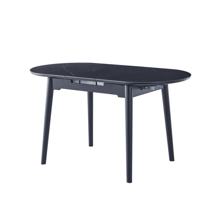Gena Extension Dining Table – Black Ceramic