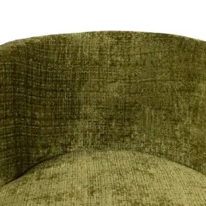 Greta Moss Chenille Dining Chairs Set of 2 with Black Metal Frame