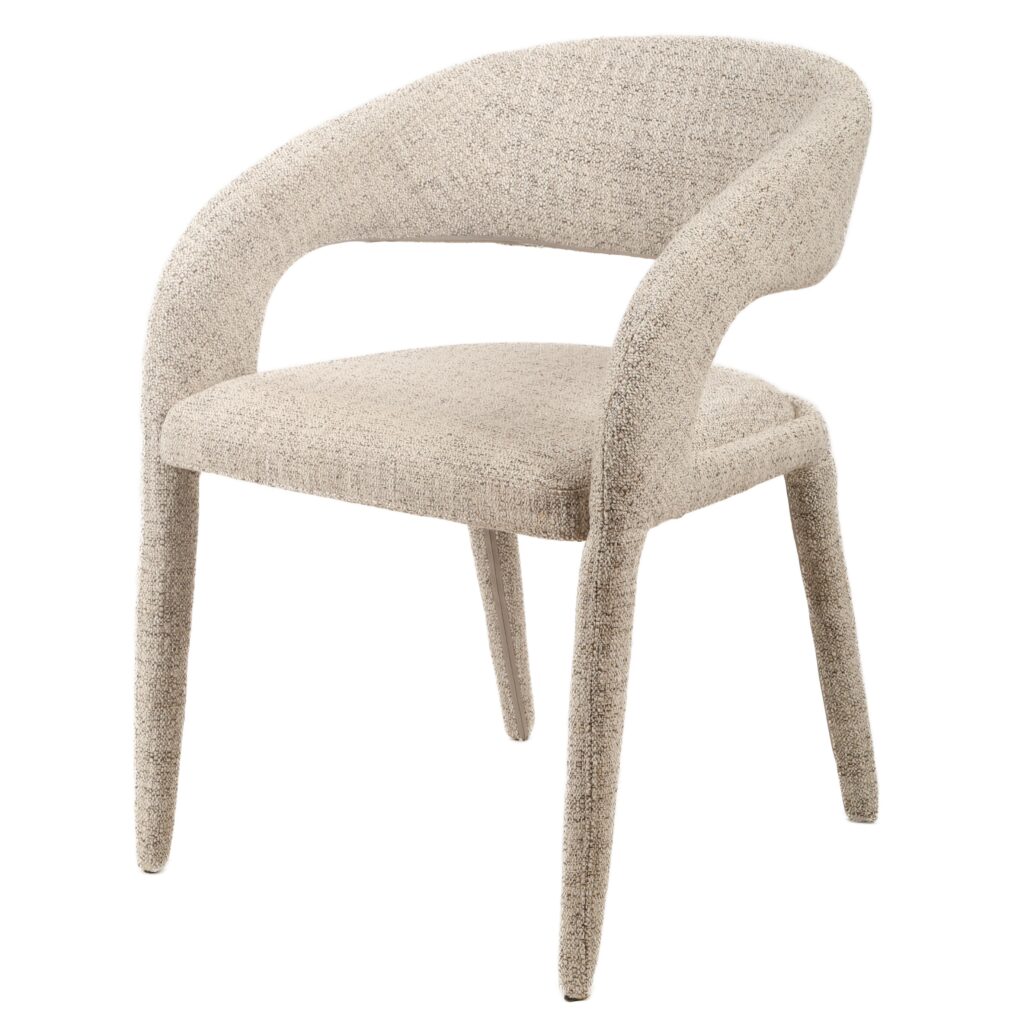 Harlow Seafoam Dining Chair with Textured Upholstery and Elegant Design