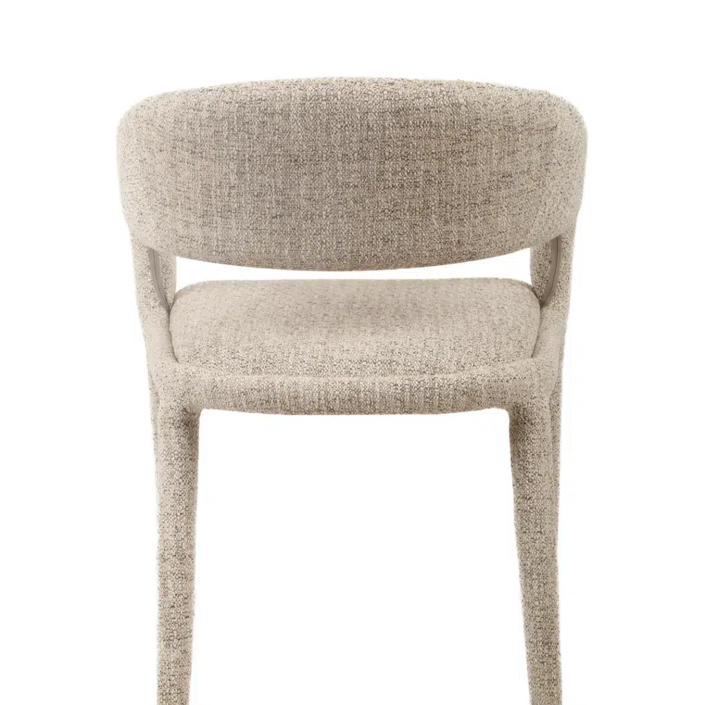 Harlow Dining Chair in Seafoam with upholstered textured fabric and elegant design