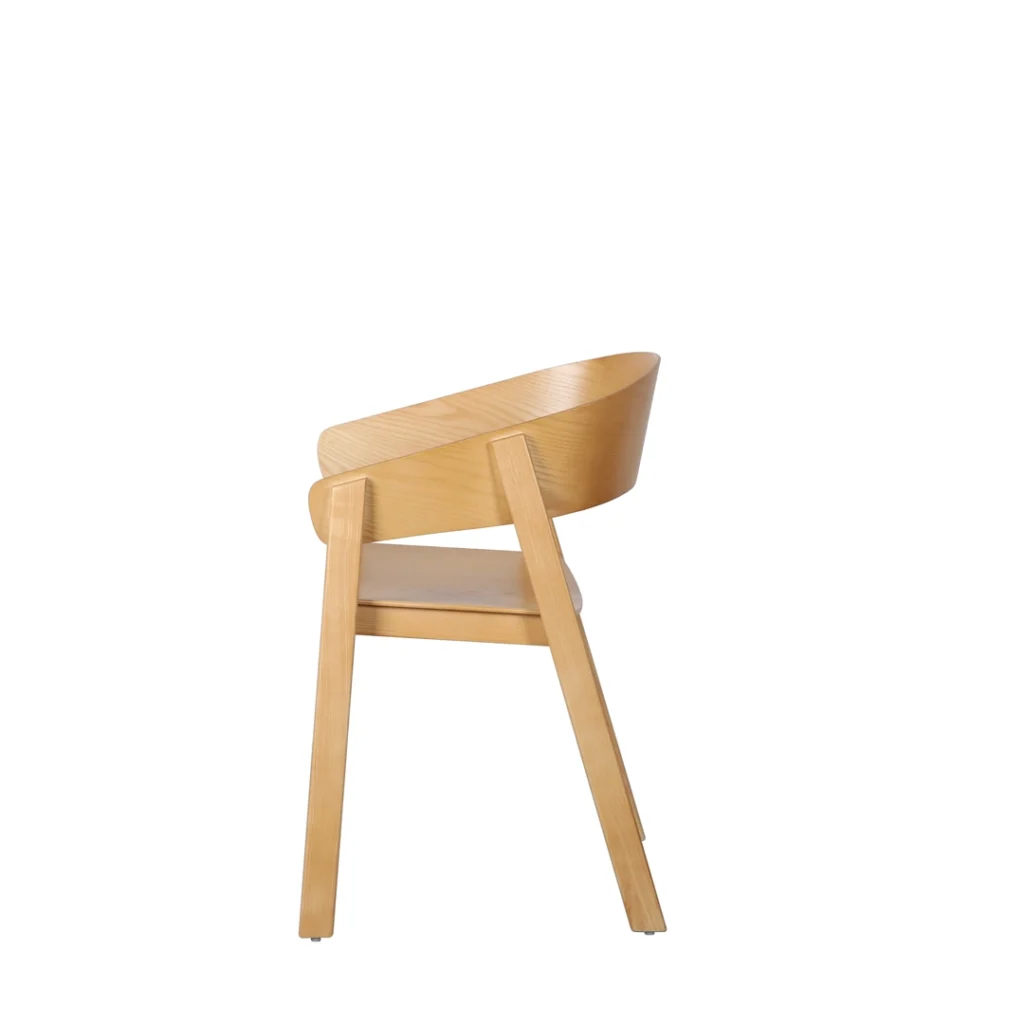 Hendriks Ash Dining Chair Set of 2 Scandinavian Design with Natural Grain and Ergonomic Comfort