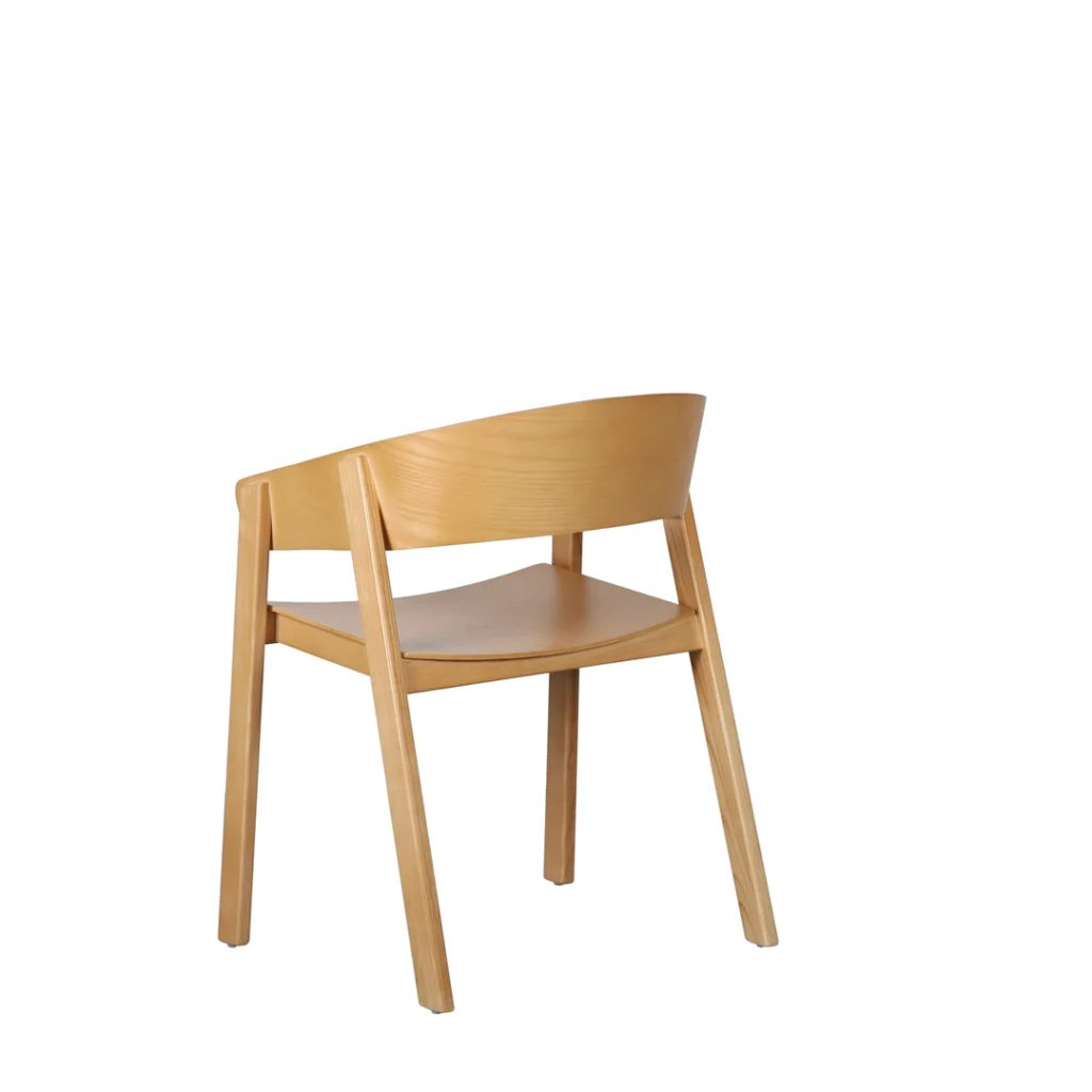 Hendriks Ash Dining Chair Set of 2 Scandinavian Design with Natural Grain and Ergonomic Comfort