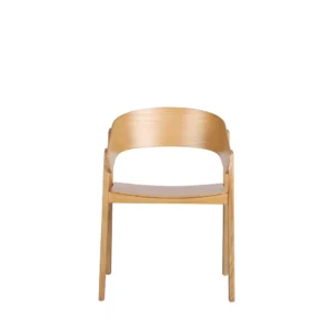 Hendriks Ash Dining Chair Set of 2 Scandinavian Style with Natural Grain and Ergonomic Design