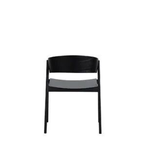 Hendriks Dining Chair Black Set of 2 Scandinavian design with ash wood and ergonomic seating