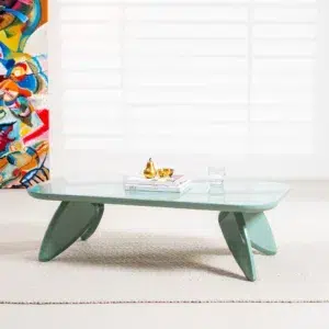 Hugh Coffee Table Mint Gloss with 120cm x 60cm surface modern living room centerpiece
