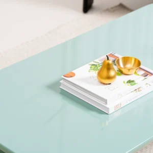 Hugh Coffee Table Mint Gloss with 120cm x 60cm surface modern living room centerpiece