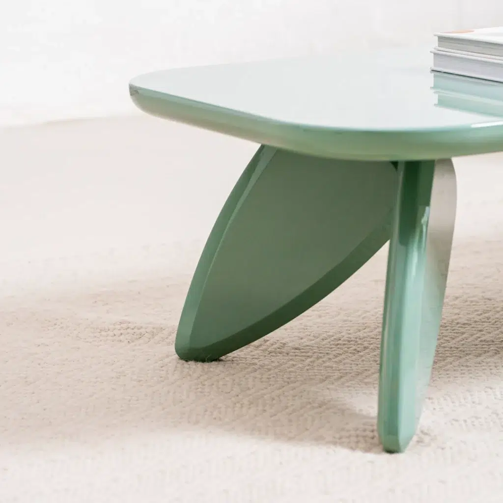 Hugh Coffee Table Mint Gloss with 120cm x 60cm surface modern living room centerpiece