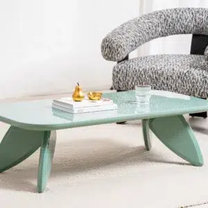 Hugh Coffee Table Mint Gloss with 120cm x 60cm surface modern living room centerpiece