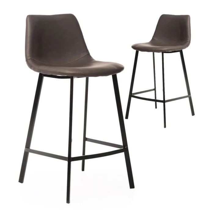 Hugo Bar Stools – Antique Grey (Set of 2)