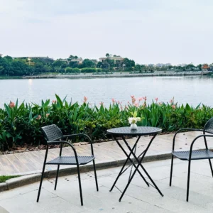 Haven Outdoor Table and Chairs Set in Forest Design for Small Patios and Balconies