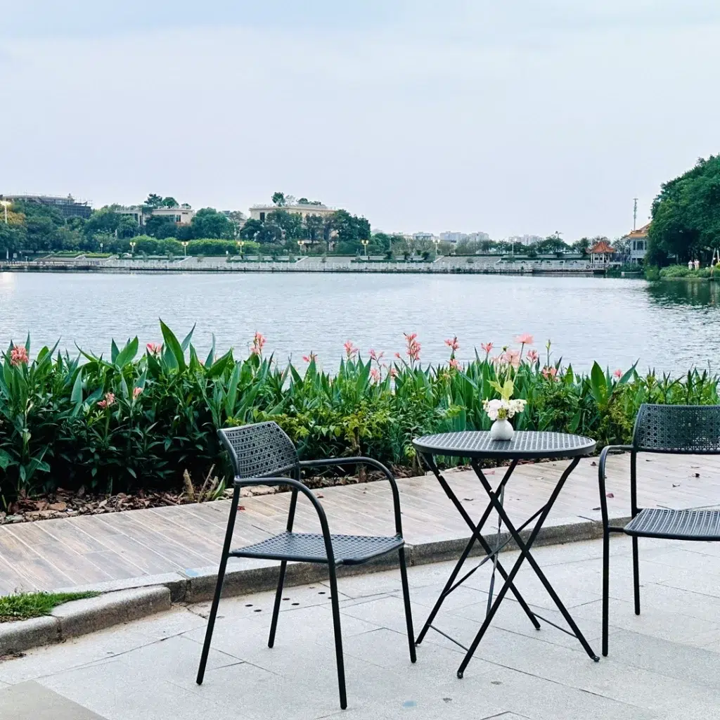 Haven Outdoor Table and Chairs Set in Forest Design for Small Patios and Balconies
