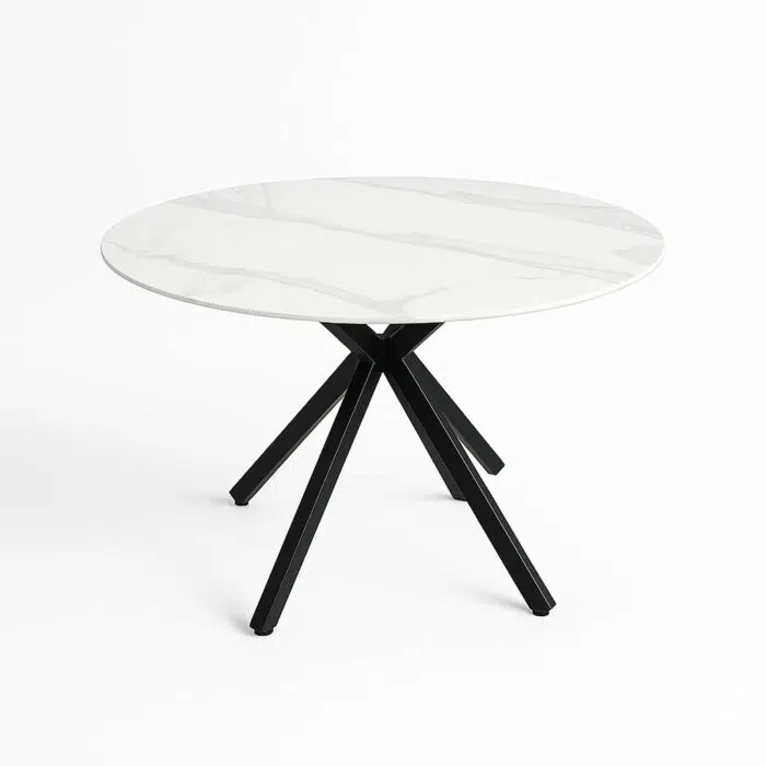 Harper  Round Dining Table – White