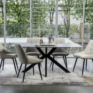 Ruben Dining Chairs Ivory Set of 2 Faux Leather Modern