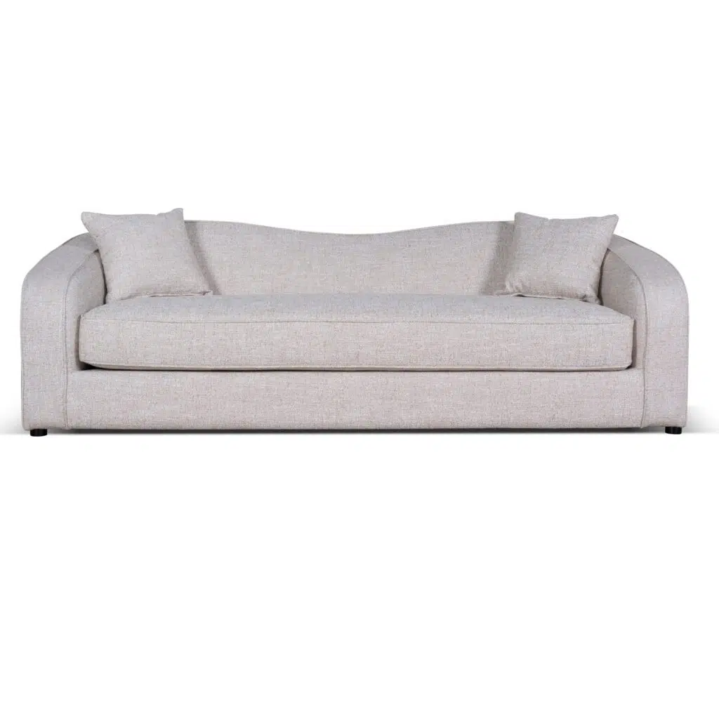 Grace 3 Seater Sofa Pale Beige Contemporary Design Ergonomic Comfort